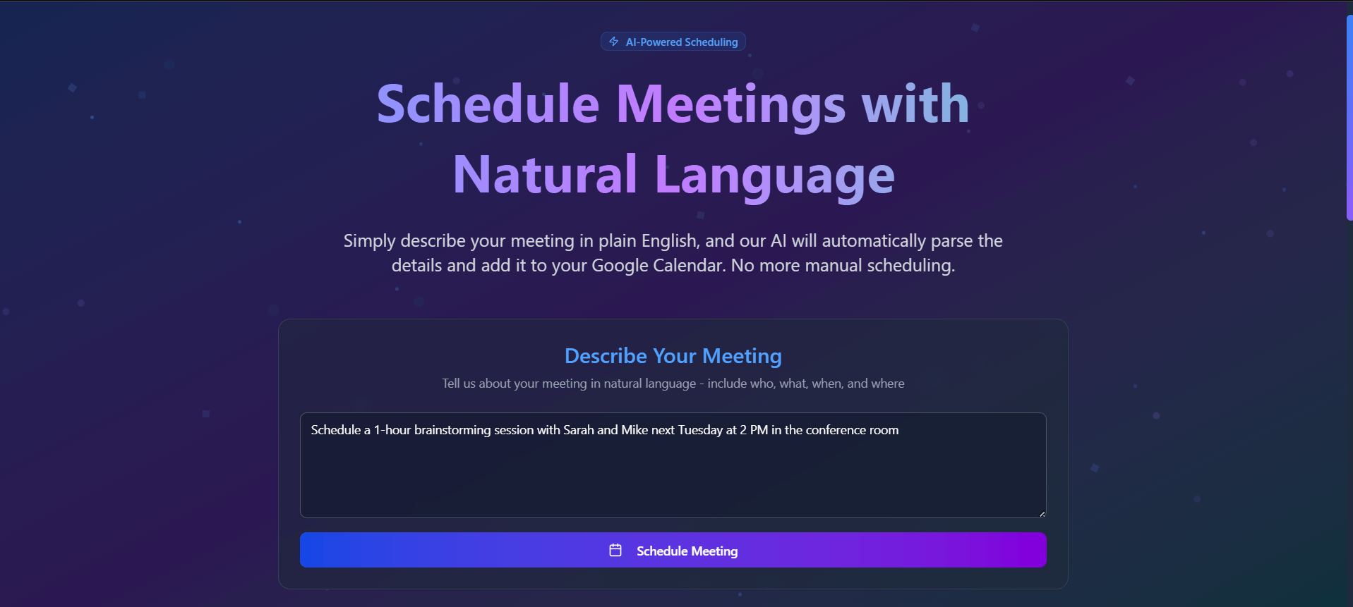 Planificator AI pentru Întâlniri
